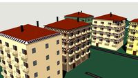 Palazzina provvista di spazio per pannelli solari 2 versioni