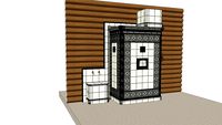 Банная печка в керамике. Sauna stove in ceramic