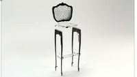 TABOURET BAROQUE BLANC Acrila Furniture