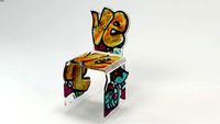 CHAISE STREET ART JAUNE Acrila Furniture