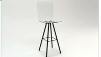 TABOURET CALI BARREAUX PIED PYRAMIDE CARRE Acrila Furniture