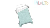 COBRE LEITO DUPLA FACE FOLHAS VERDE MALVA / BRANCO