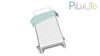 COBRE LEITO DUPLA FACE BRANCO/ FOLHAS VERDE MALVA