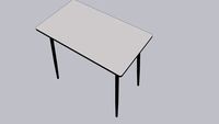 TABLE VÉRA HAUTE 120X70CM GRIS PERLE PIEDS NOIRS - LES GAMBETTES