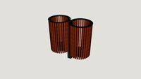 Lixeira Log dupla by De Lazzari