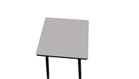 TABLE VÉRA HAUTE 70X70CM GRIS PERLE PIEDS NOIRS - LES GAMBETTES