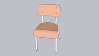 CHAISE LITTLE SUZIE CORAIL - LITTLE SUZIE CHAIR CORAL - LES GAMBETTES