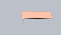 BANC ANNIE 130X37CM H45CM CORAIL PIEDS BLANCS - LES GAMBETTES
