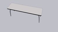 BANC ANNIE 130X37CM H45CM GRIS PERLE PIEDS BRUTS - LES GAMBETTES