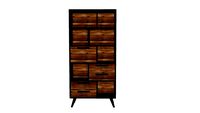 CUSCO BOOKCASE 100CM, 1DOOR, 4 DRAWERS