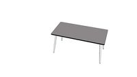 TABLE VÉRA 160X80CM GRIS PERLE PIEDS BLANCS - VÉRA TABLE 160X80CM - LES GAMBETTES