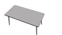 TABLE VÉRA 160X80CM GRIS PERLE PIEDS BRUTS - VÉRA TABLE 160X80CM - LES GAMBETTES