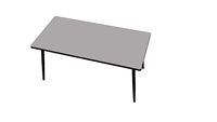 TABLE VÉRA 160X80CM GRIS PERLE PIEDS NOIRS - VÉRA TABLE 160X80CM - LES GAMBETTES