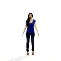 Casual Attire Woman| CWom0301M4 - RIGGED 3D MODEL for 3ds Max or Cinema 4D