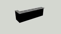 Meja Bar - Marble Top Bar Prep - d100 100x330