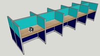 Office Partition 10 seater W100*60D*120H cm.