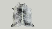 Tapete de Couro Formato Natural - Salt Pepper Preto e Branco