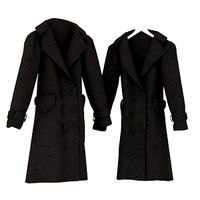 Women's Black Peacoat - 3D Model