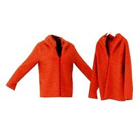 Orange Zippered Fleece Jacket
