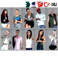10 High Quality Still 3D Humans - MeMsS004HD2 - AXYZ Design Ready-Posed Model Pack