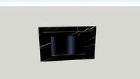 Manhattan Comfort Celine Black Marble Wall-mounted TV Mount