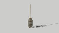 Ceiling Mounted Glass and Brass Light Fixture