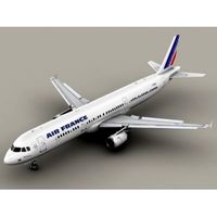 Airbus A321 Air France- 3D Airplane Model
