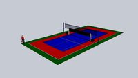 Multi court (Volleyball + Badminton + Sepak takraw)