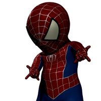 Spider-Baby Red Rigged - 3D Model