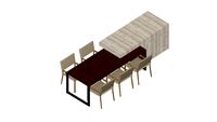Ilha com mesa removível