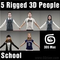 3D People- 5 Rigged 3D Models (MeMsCS007M3)