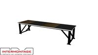 SLIM Deurentafel - Circulaire tafel opgebouwd uit gebruikte deuren en stellingmateriaal Intermontage