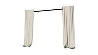 curtains and curtain pole