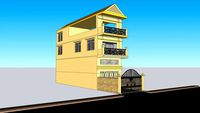 Cambodian flat house