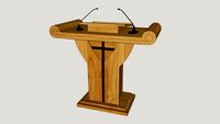 wood pulpit, pulpit