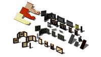 Wall and Roof Components for Fantasy Gaming Maps