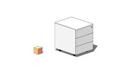 MECO 2021_MOBILE PEDESTAL ON WHEELS WITH 3 DRAWERS 42 X 54 X 54_CASSETTIERE