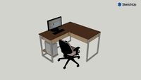Escrivaninha MDF Metalon 1,2m