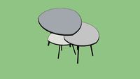 Maison du Monde Coffee table GALET -tris