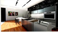 Kitchen design interior minimalism hightech