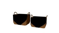 Woven Seagrass Baskets - Natural & Black