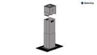 Coifa de Ilha Tramontina Slim Isla 90 Split em Aço Inox 90 cm Ref.: 95800/031