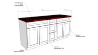 Kitchen Counter w/ Cherry Butcher Block Counter
