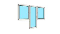 Балконный блок с двумя боковыми окнами VEKA Artline 82