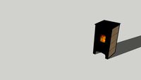 Печь-камин 'Везувий' ПК-01; fireplace stove 'Vesuvius'.
