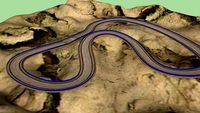 Terrain including Racetrack Kit complete.
