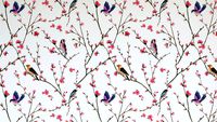 Papel de Parede Floral Passarinhos Ref FL111 STICKDECOR