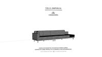 Sofá Lio - 2 Assentos com Gaveta-Mesa - Villa Imperial