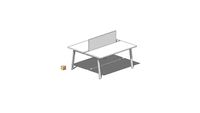 MECO 2021_DOUBLE DESK WITH FRONTAL SCREEN 160 X 145_SKUBA
