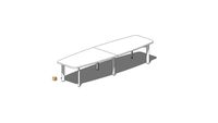 MECO 2021_MEETING TABLE WITH 2 PIECES TOP 400 X 120_METRA